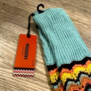 Missoni for Target Collaboration Gloves Women Winter Fall Turquoise Brown